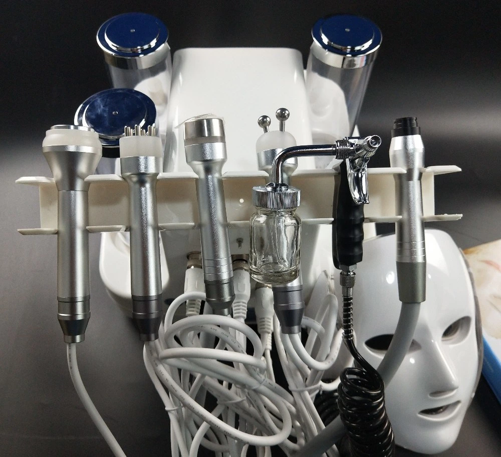 7 en 1 Equipo multifuncional de salón de belleza con LED de microdermabrasión Máscara facial