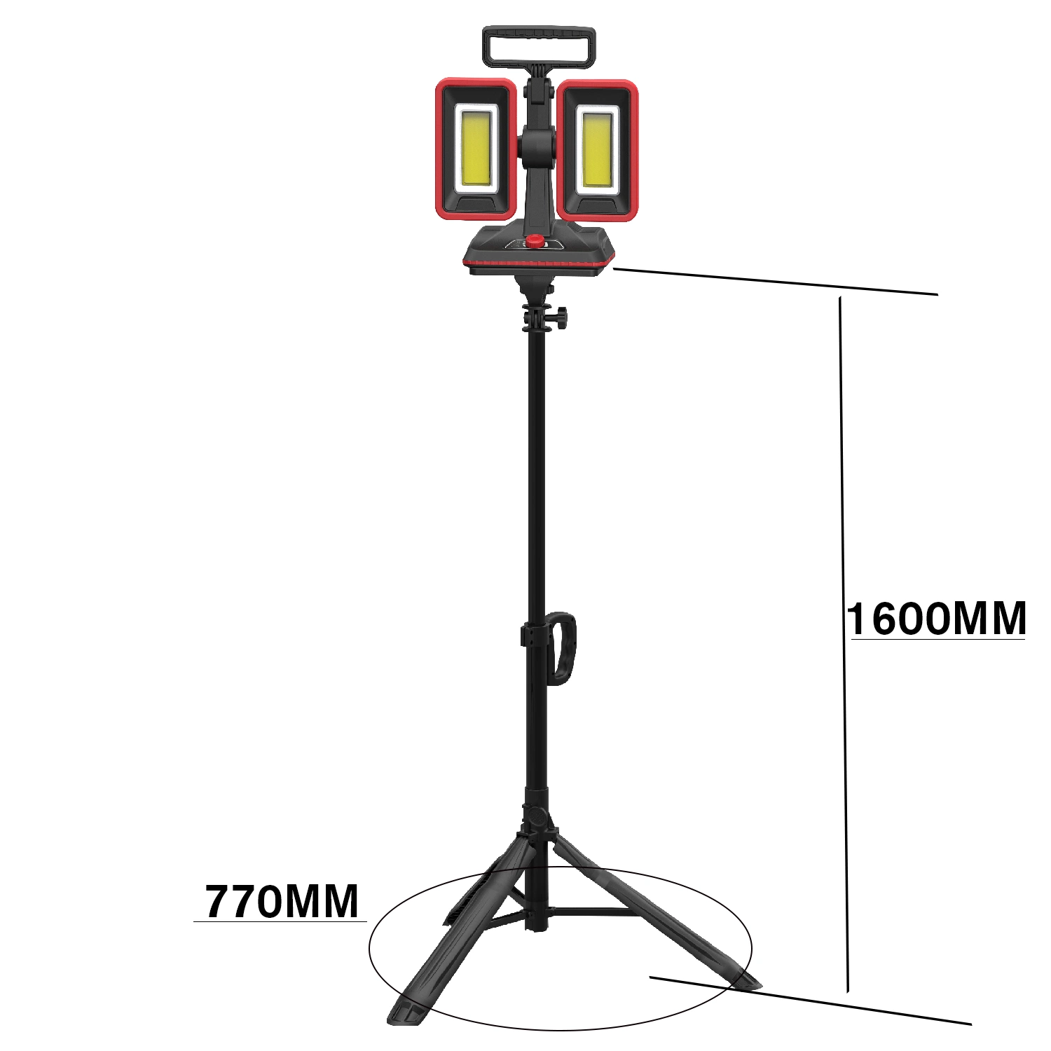 Lumière de travail LED industrielle en option avec poignée et trépied rechargeable