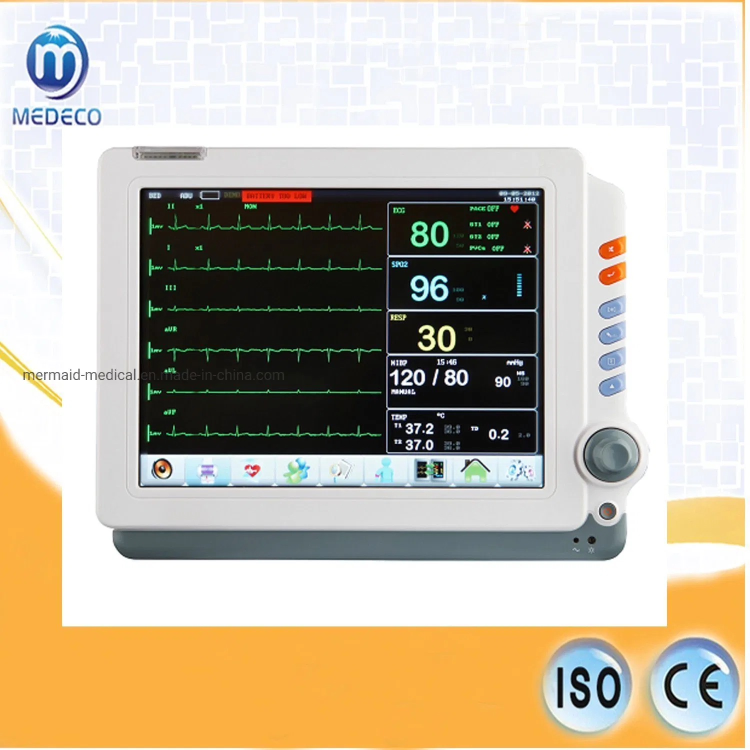 Muti Function ICU Patient Monitor with Display Touch Screen