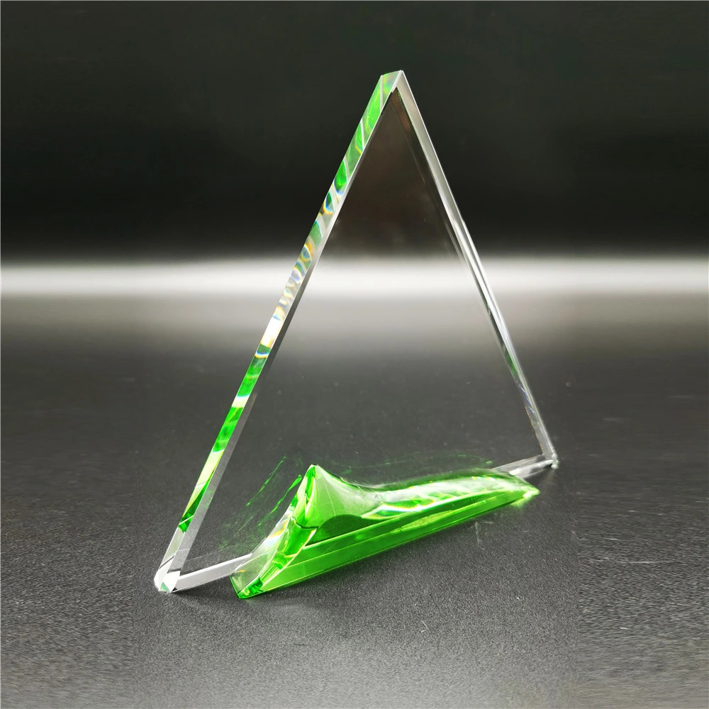 2020 New Triangle Crystal Trophy Awards with Blue Base