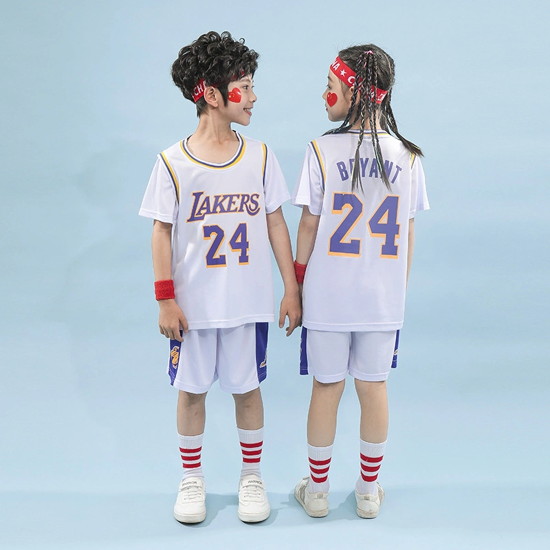 Custom Breathable Child Basketball Uniform Primary School Training Clothes Set Basketball Shirt for Boys