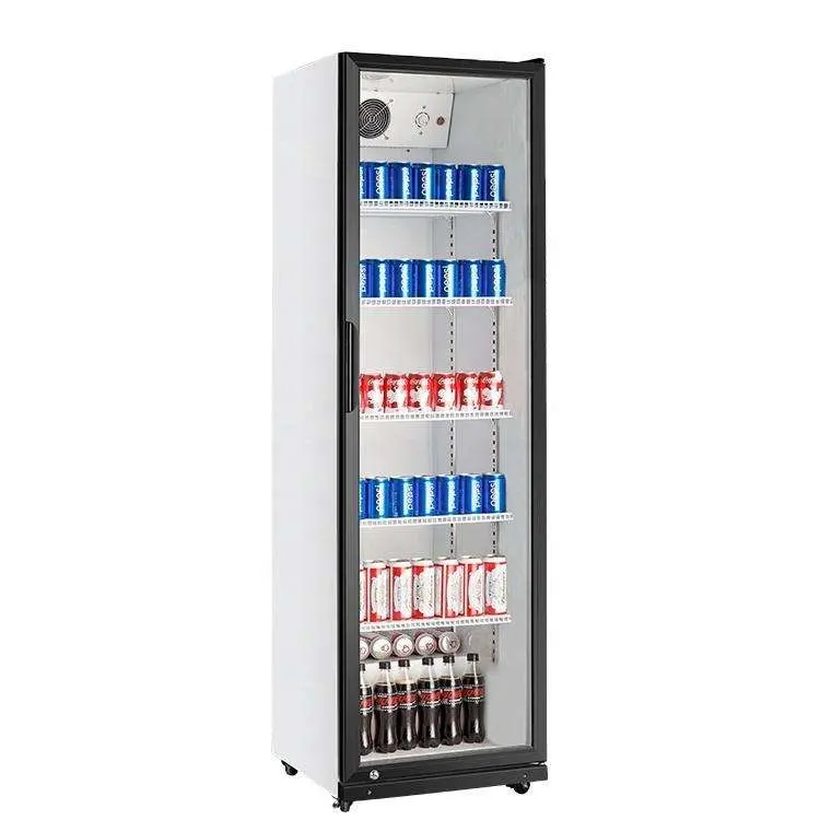 Commercial Supermarket Display Refrigerator Single Door Beer Fridge 210L Beverage Cooler Freezer