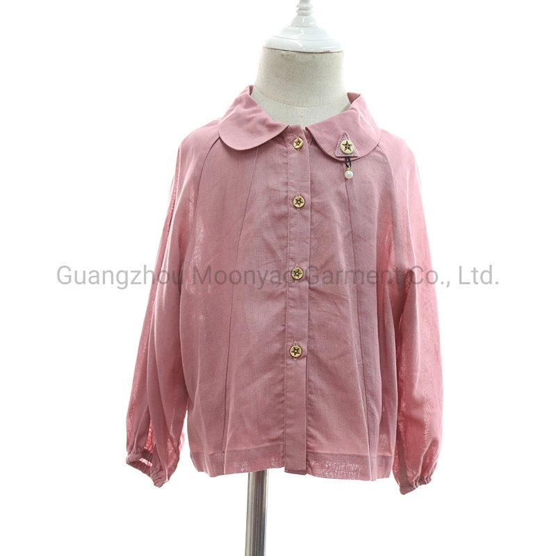 Kids Girls Simple Blank Shirt Blouse for Winter Clothing for Hot Sale Fashion Design