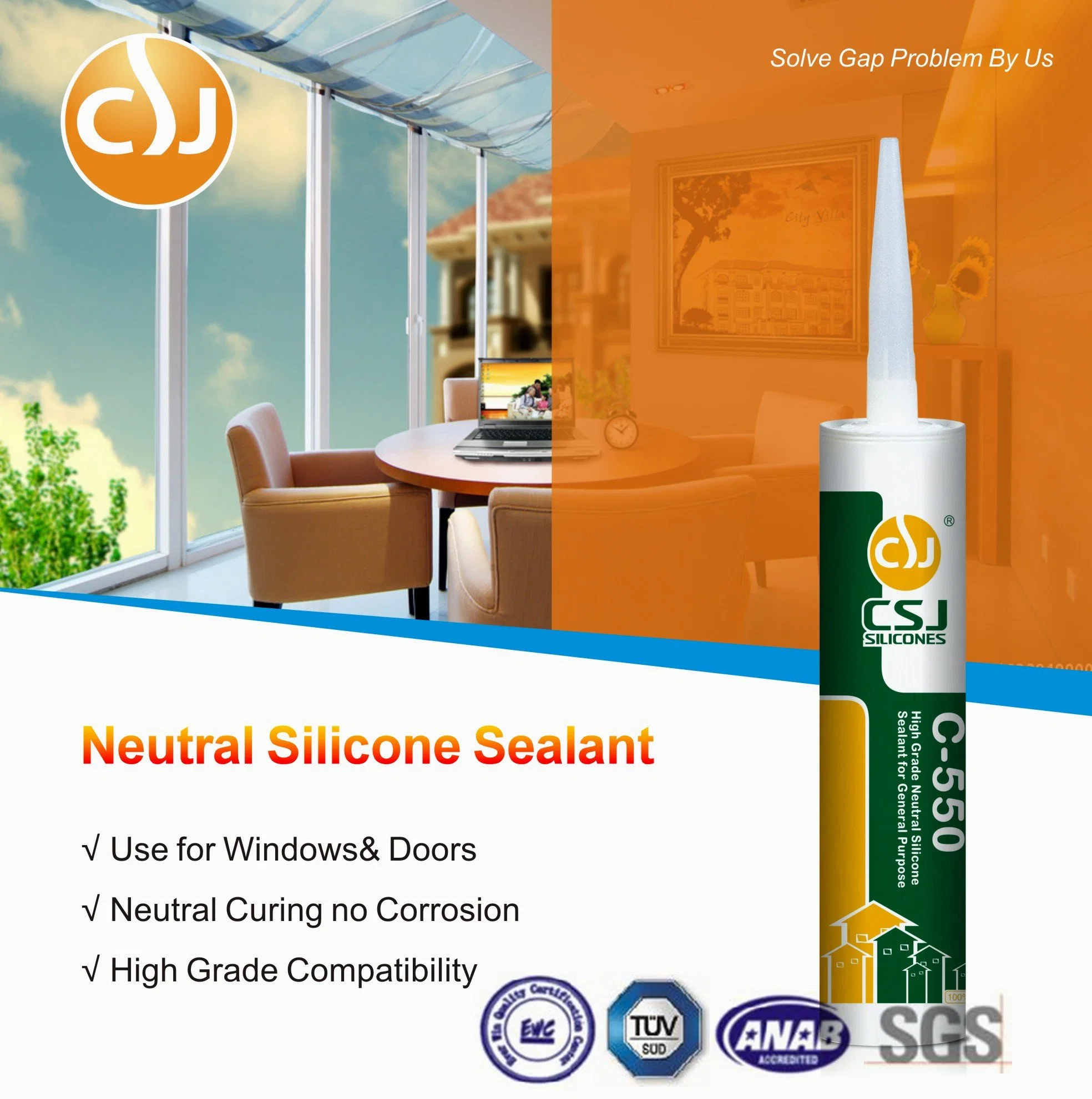 Strong Adhesion Silicone Rubber Sealant Glue for General Purpose