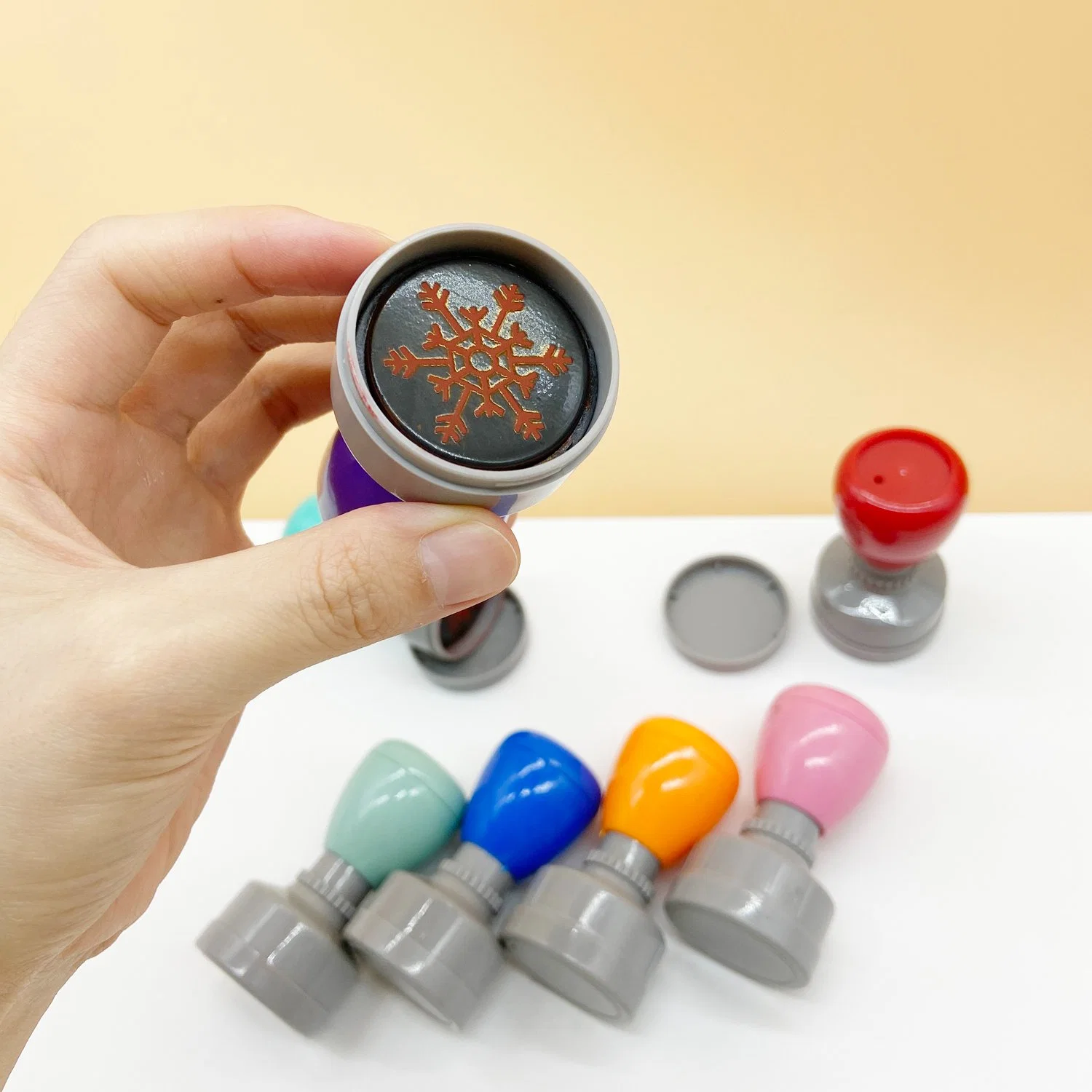 Colorful Durable High quality/High cost performance Small Flash Rubber Stamp Round Stamp