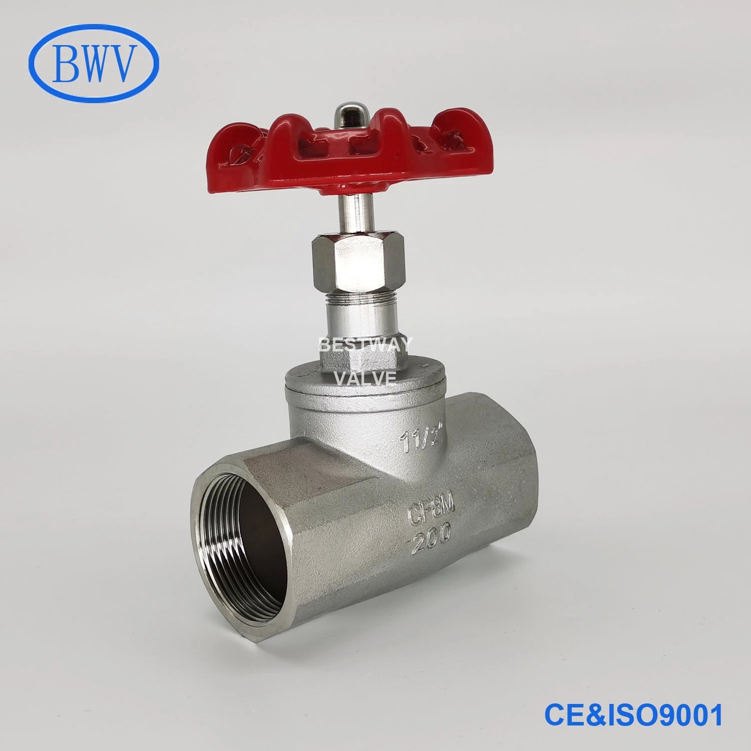 200psi/Pn16 CF8 CF8 8م NPT/BSPT/BSPP لولبي صمام Globe من الفولاذ المقاوم للصدأ