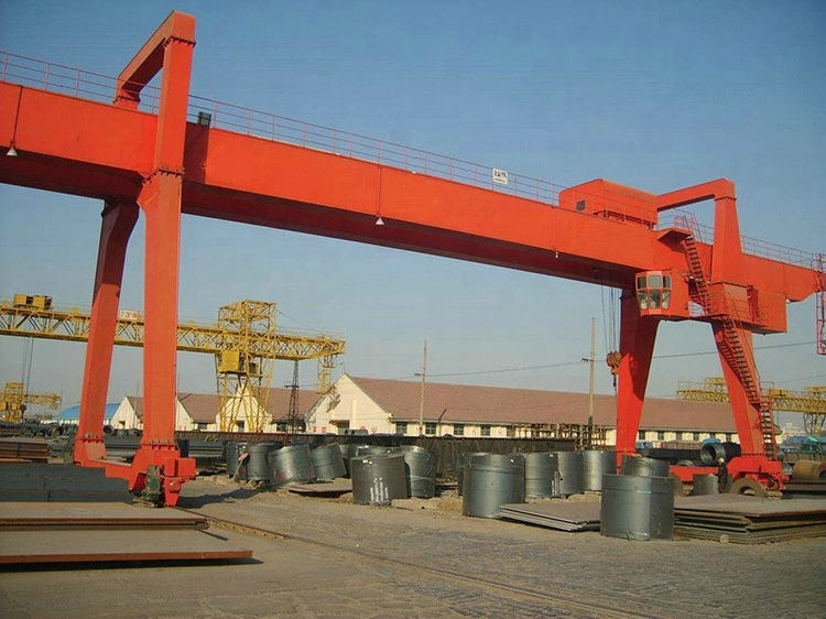 80 Ton Mg Model Wide Span Double Girder Outdoor Rail Cable Operated Overhead Lifting Gantry Crane