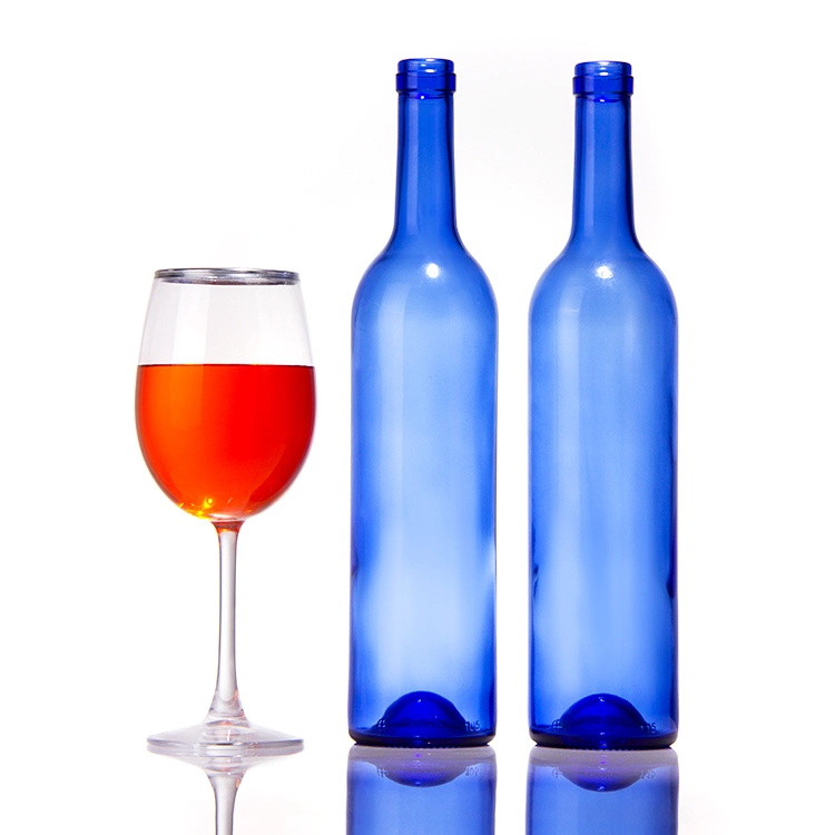 High quality/High cost performance Empty 750 Ml Clear Antique Green Bordeaux Glass Wine Bottles