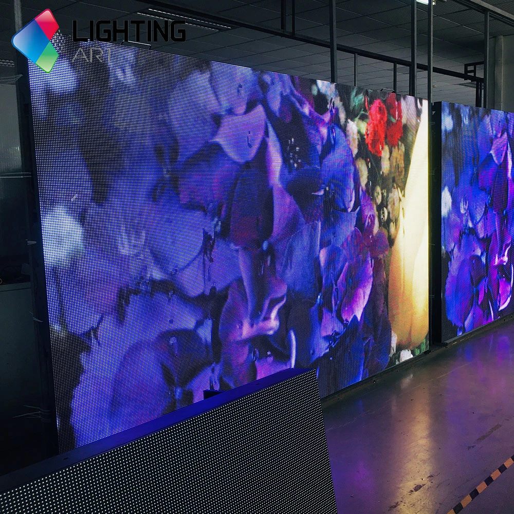 تثبيت ثابت في الحائط Video Wall P2 P2.5 P3 P4 P5 شاشة LED للترطيب والتشطيفي لشريحة البكسل الداخلية التي تباع بشكل سريع