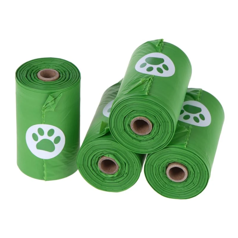 Biodegradable 0.015mm to 0.025mm Dog Poop Corn Bags with Dispenser, Pet Dog Waste Bag, Plastic Doggy Bag