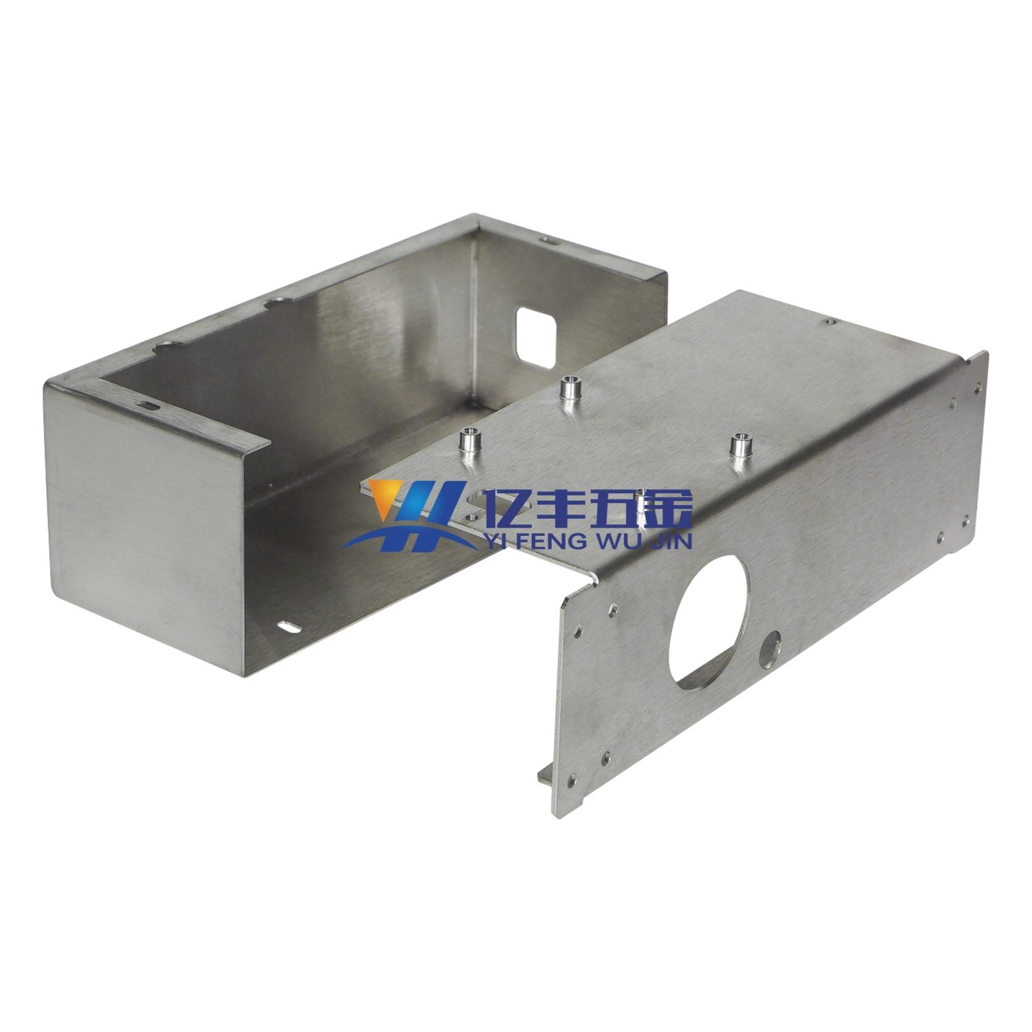 Made in China Custom Sheet Metal Stamping Aluminum Mild Steel Stainless Steel Parts Battery Enclosure Cabinets Cases with Electroplating