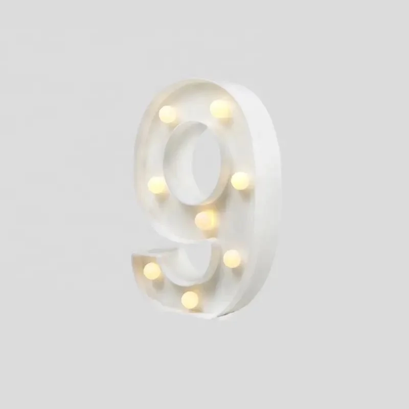 Battery Operated Number 9 LED Light up Marquee Sign Light
