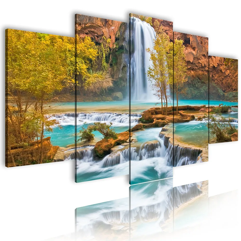 Custom Home Decoration Landscape Living Room Picture Prints 5 Piece Wall Art