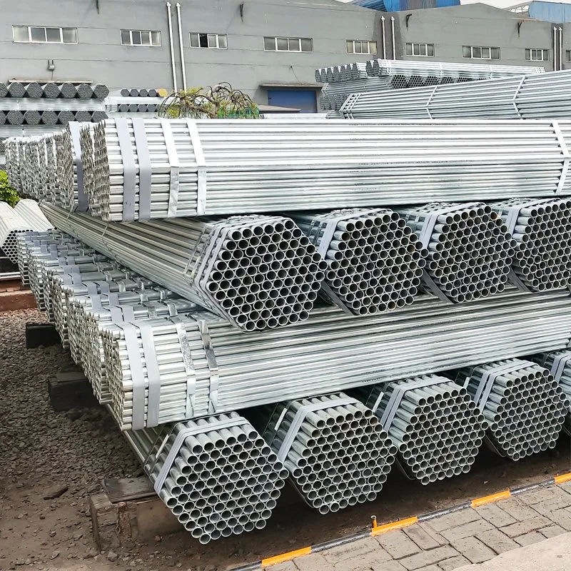 ASTM A53/BS1387 tubería de acero redondo galvanizado en caliente DIP / Gi Tubería Pre-Galvanizado tubo Galvanizado para Construcción