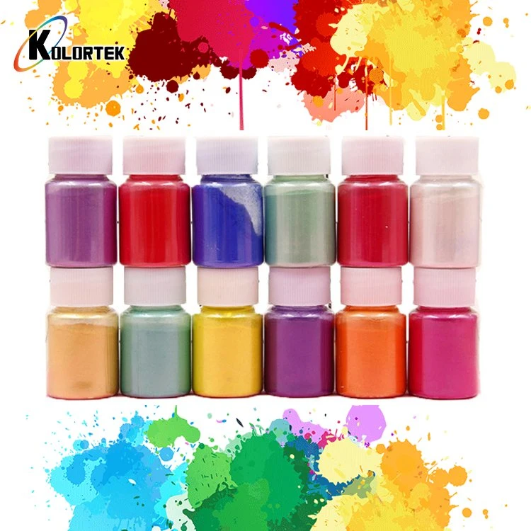 Los colores de la base de pigmento en polvo de mica de la Perla de acuarela, limo, resina epoxi, la artesanía, arte, la tinta de imprenta