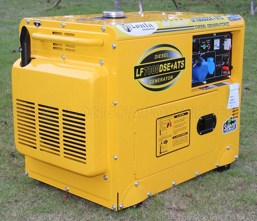 precio de fábrica certificado CE Portable/fácil mover 5kw 5kVA 7kVA 186A Fase 3 en silencio la energía eléctrica grupo electrógeno diesel portátil