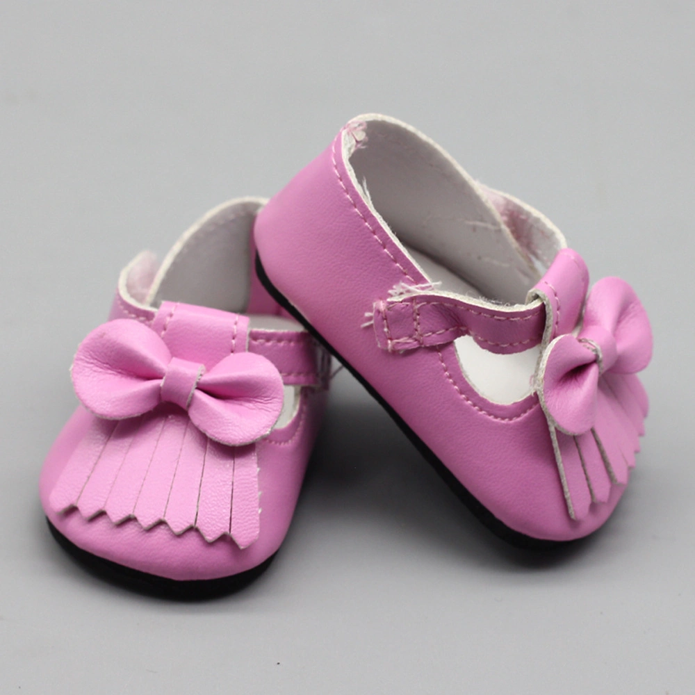 Pink Color Flat Shoes for 18'' 43cm American Girl Wellie Wisher Dolls Accessories