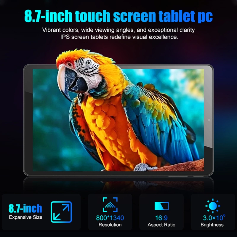 8.7 Inch Touch Screen Capacity 4G Call Android WiFi Tabletas Tablet PC