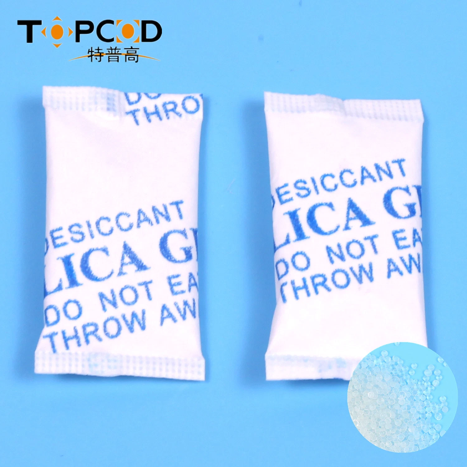 Nonwoven 2g de gel de sílice desecante de sobres para las prendas cosméticos Purfume