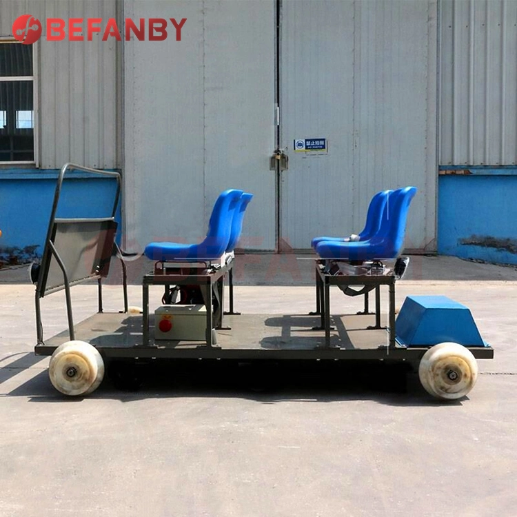 Durable 4 Seats Electric Inspection Railway Motor Trolley