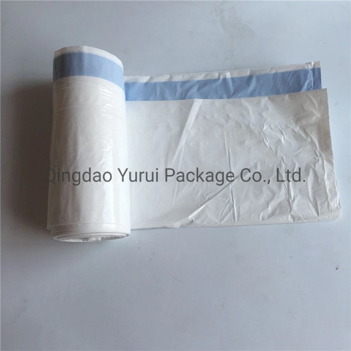 Sacos de basura de servicio pesado Tamaño grande 80L basura blanca con cordón ajustable Rollo de bolsas
