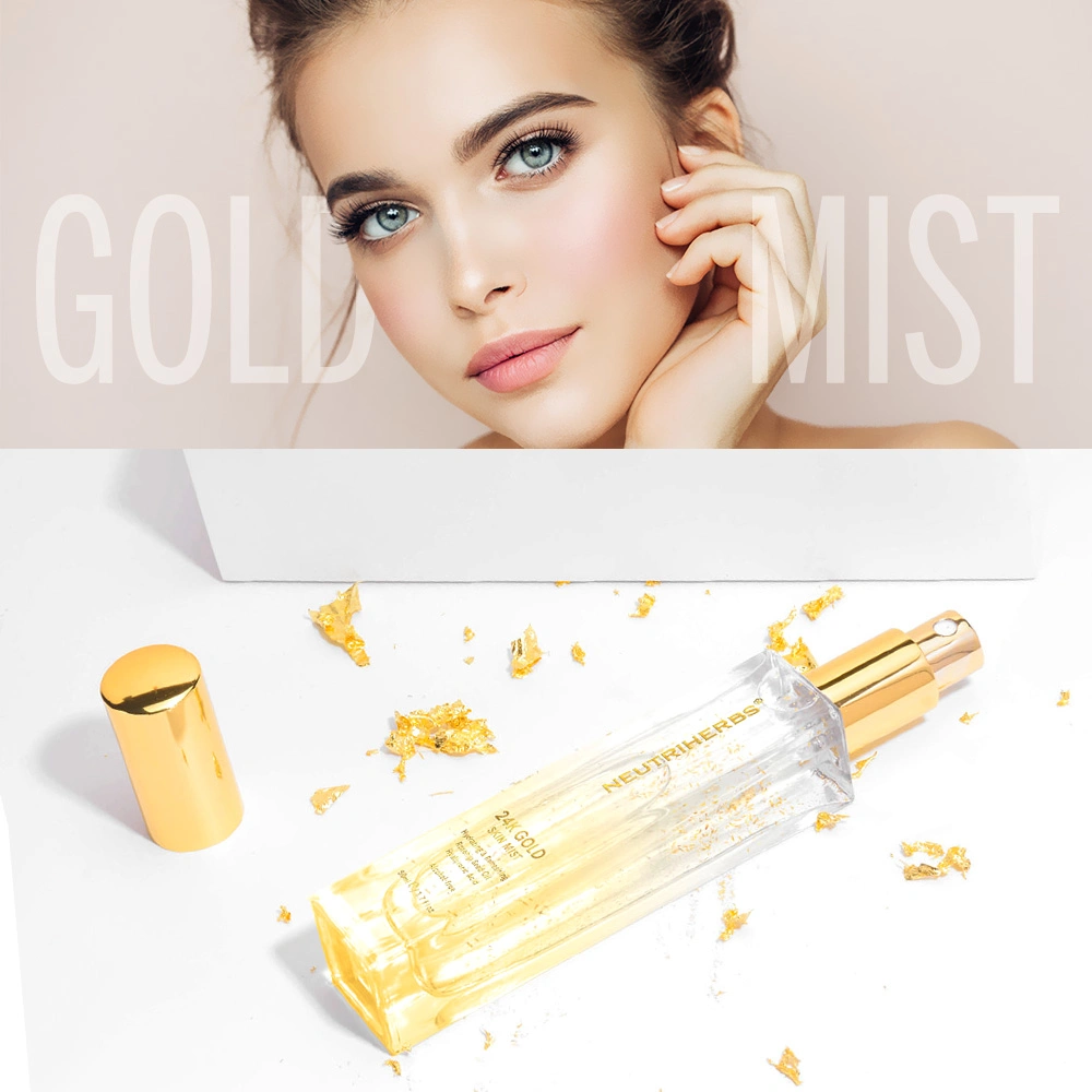 D'avivage sous étiquette privée professionnels personnalisés or 24K de la peau du visage hydratant soins Mist