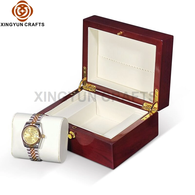 Watch Storage Cases with Pillow Men Gift Single Woden Watch Pacakaging Box Luxury Wood Gift Box