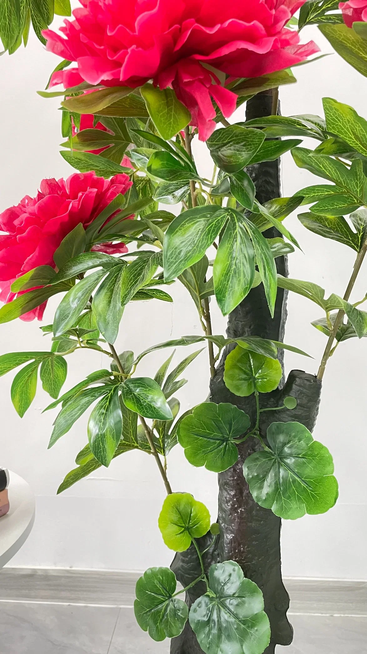 Golden Jade Pole 13 Peony Fashion Plastic Can Be Customized, Artificial and Decorative Plant Rose Red Flower Tree