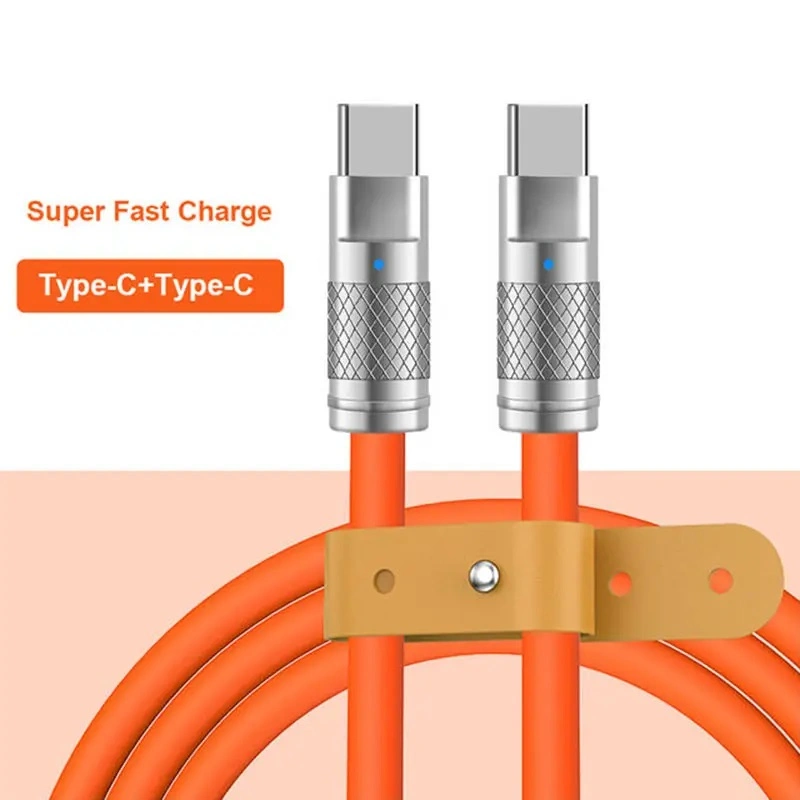 Hot OEM 120W 6A Fast Charging Zinc Alloy Metal USB Cable Type-C for Laptop and Phone