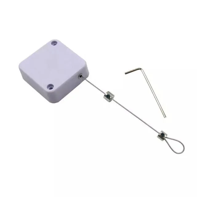 Square Retractable Cable Reel with Adjustable Stainless Steel Wire Loop