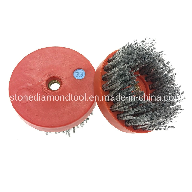 100mm 4" Stone Granite Cleaning M14 Silicon-Carbide Antique Abrasive Brushes