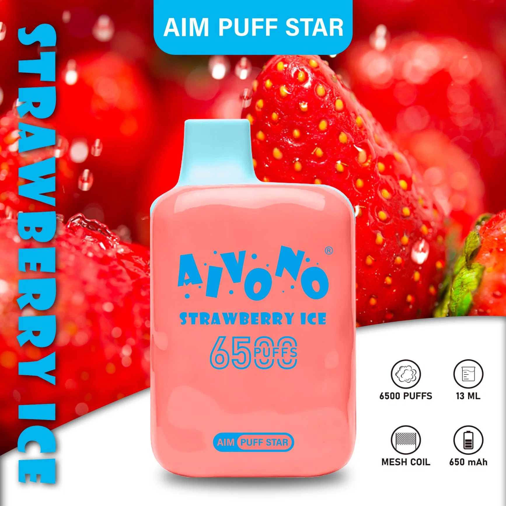 Aim Puffstar Brand Wholesale/Supplier Factory Supply Disposable/Chargeable vapes 6500 Puffs High quality/High cost performance  in Stock MOQ 200 PCS Accept OEM Uwell Vape Pen