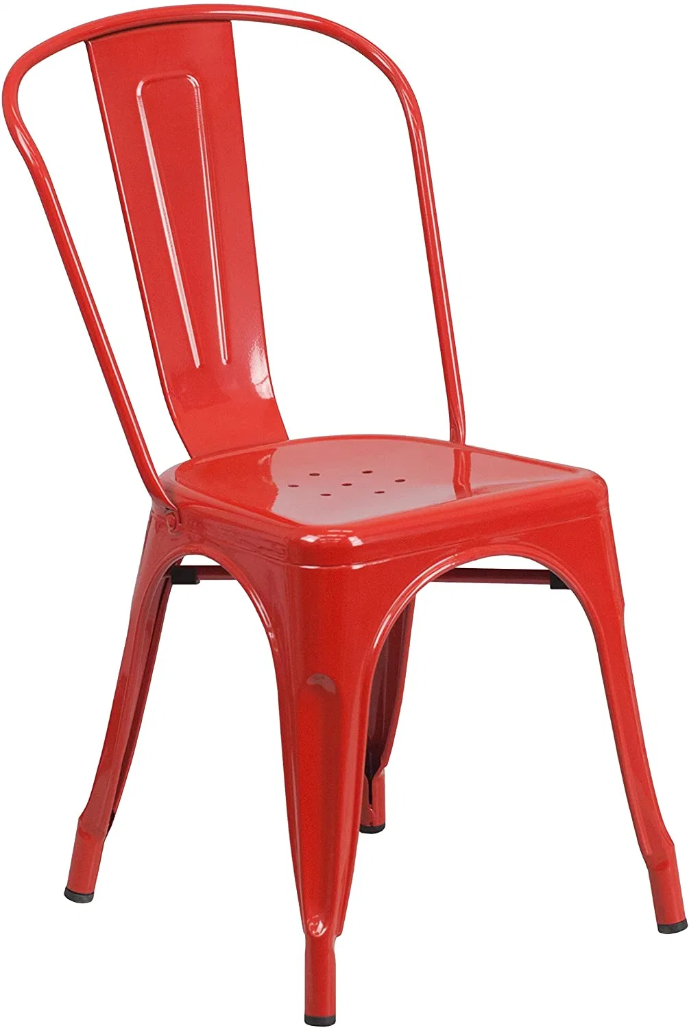 Commercial Grade Yellow Metal Indoor-Outdoor Stackable Chair Tolix Chair Industrial Dining Chair