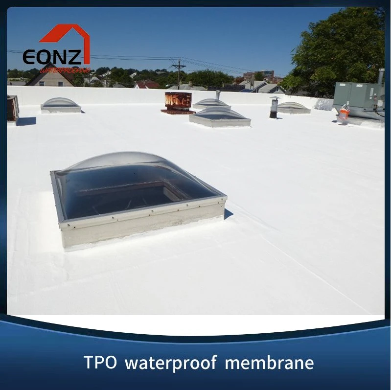 Tpo Waterproof Membrane with ISO Certificate (Concrete Roofs or Construction Projects)