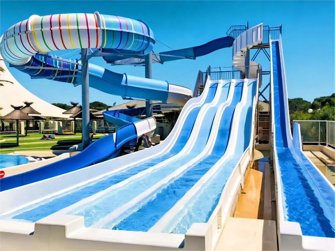 Outdoor Amusement Park Rides Swimming Pool Fiberglass Slide for Adults