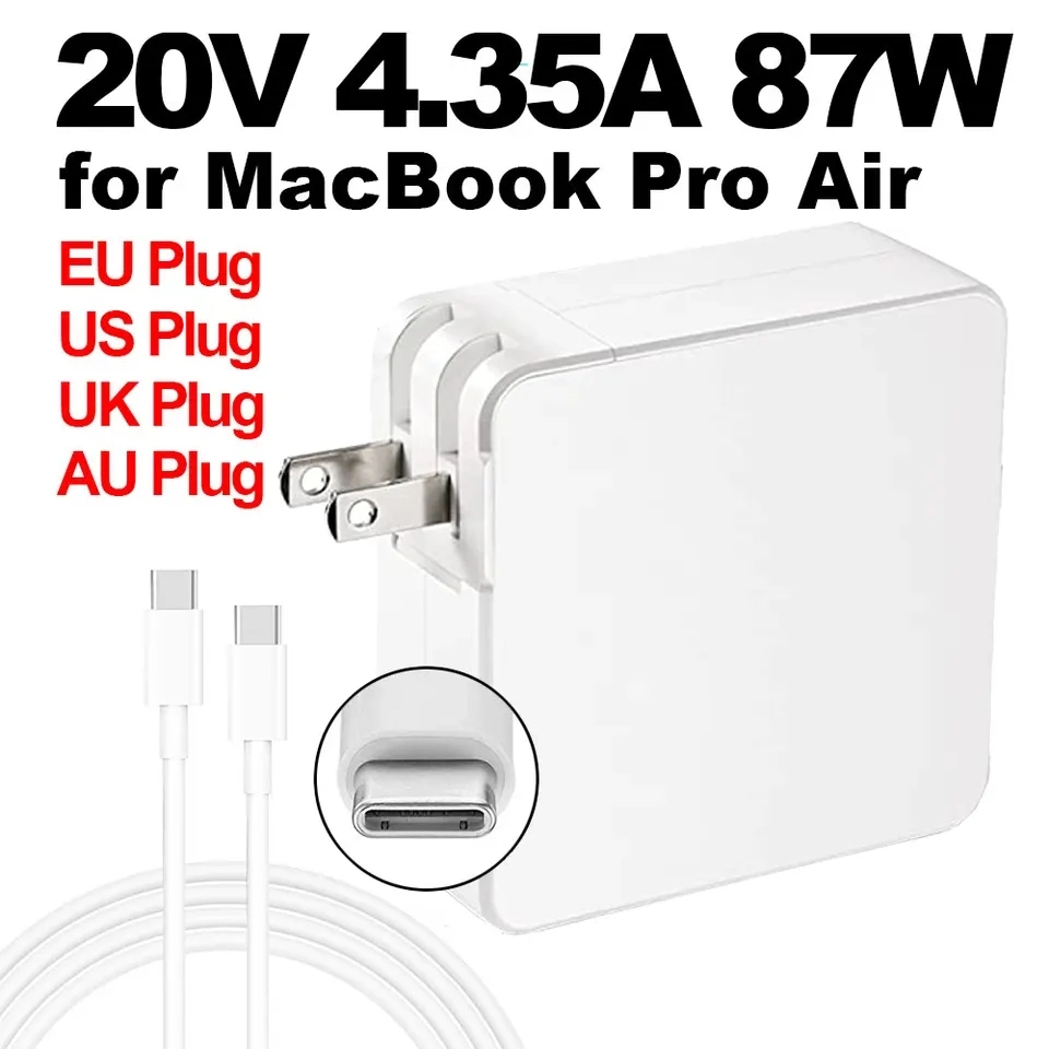 Adaptateur secteur USB C 45 W 60 W 61 W 85 W 87 W 96 W 120 W compatible avec le chargeur MacBook PRO Air 16, 15, 14, 13 pouces