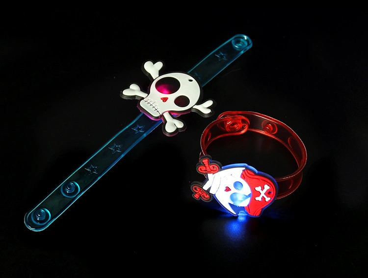 2023 Hot Selling Design Halloween Supply LED Light Flashing Wristband Children Toy Distribution