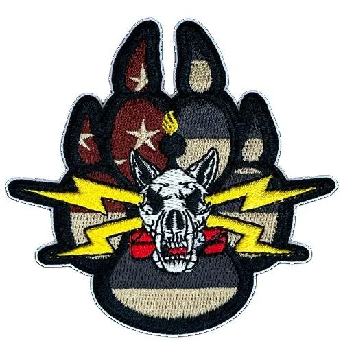 Custom Pitbulls Sport Twill Badge Woven Brand Logo Designer Embroidery Iron on Patch