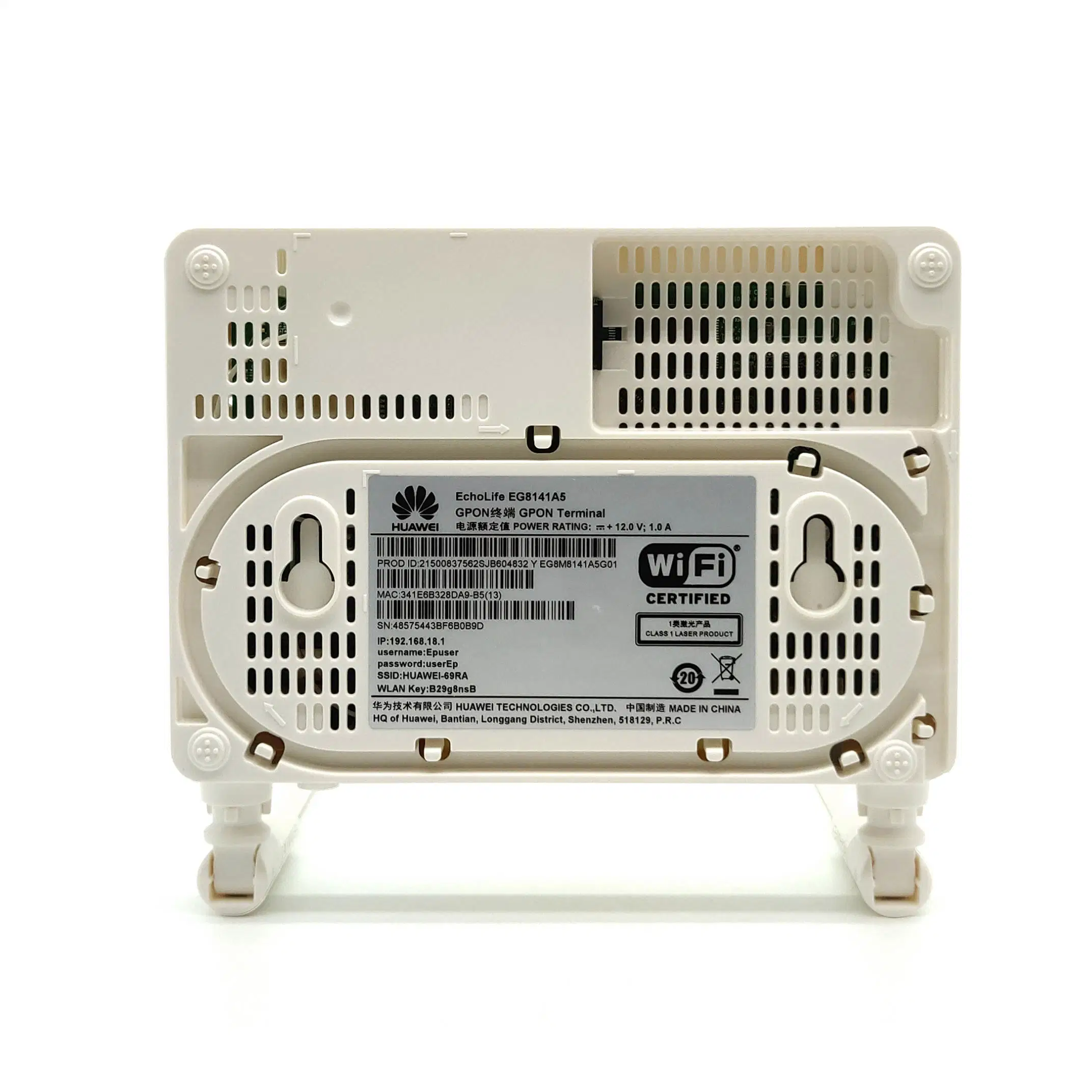 محطة Gpon الطرفية مع 1*GE+3*Fe+1*Pots+1*USB+2.4G WiFi، 5 ديسيبل