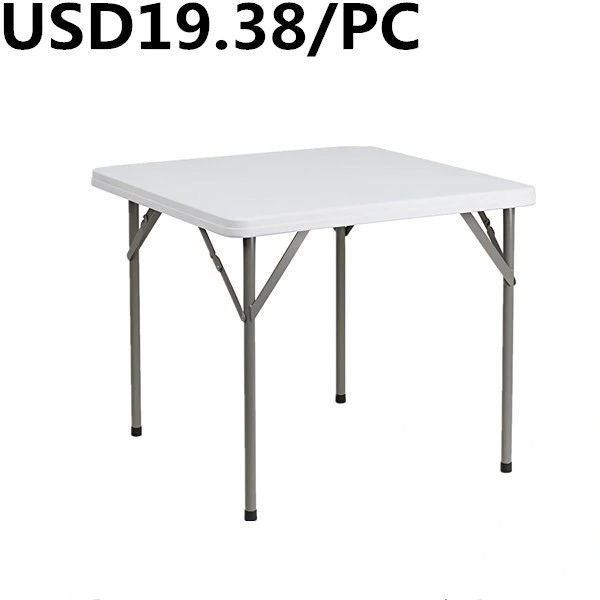 Best Selling Modern Metal Fram Portable Indoor Garden Dining Folding Table