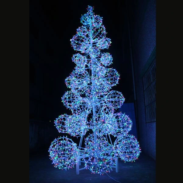 Acrylic LED White Christmas Tree with LED Light Decoration Balls Light