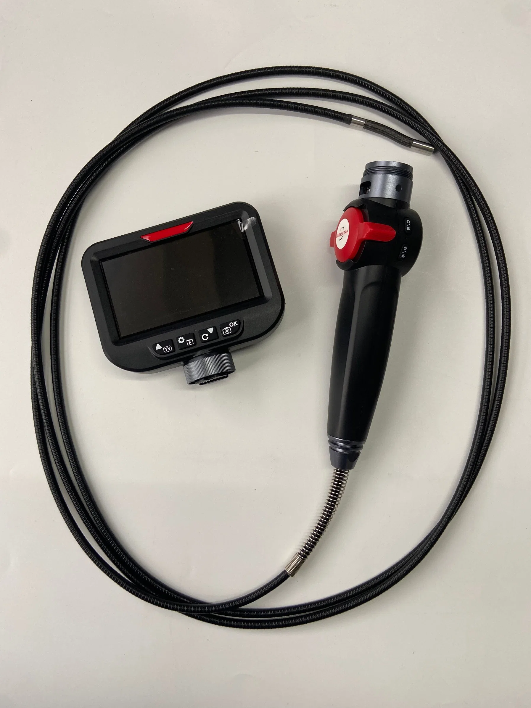 Venta caliente Precio barato 2 vías articulaciones Automoción Video Borescope con 4,5 pulgadas Monitor, Soporte USB Endoscope