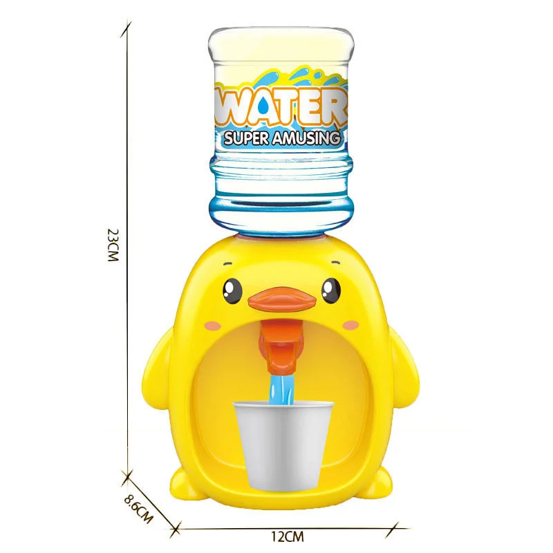 Children Mini Plastic Cartoon Animal Pretend Play Drink Water Set Kids Water Dispenser Toy