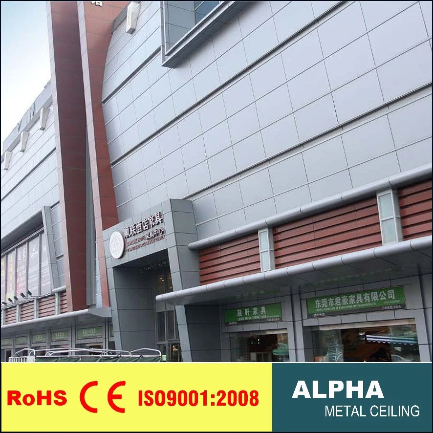 Aluminum Building Decorative Metal Curatin Wall Shaped Perforated Single Plate