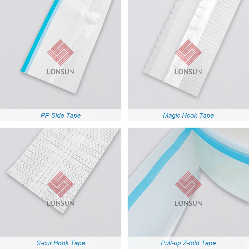 PP Adhesive Side Tape OEM High Utilization Zero Waste S Cutting Baby Diaper Raw Materials