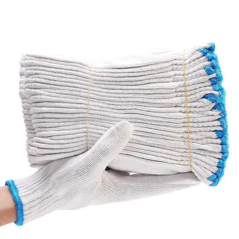 Wholesale/Supplier China White Cotton Knit Working Gloves for Construction Garden Work