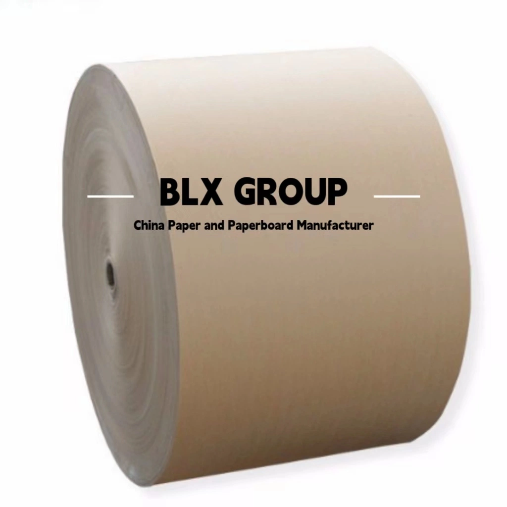 120g High Strength Brown Recycled Test Liner Kraft Paper for Shopping Bags and Carton Box