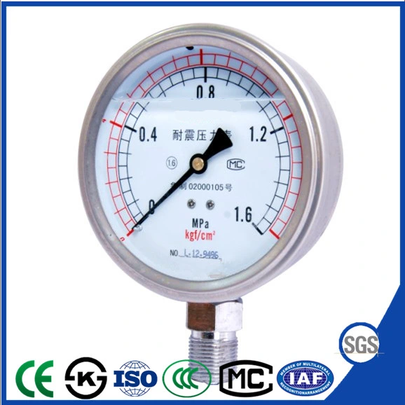 2.5" Shock Proof Stainless Steel Pressure Gauge with Liquid Filled