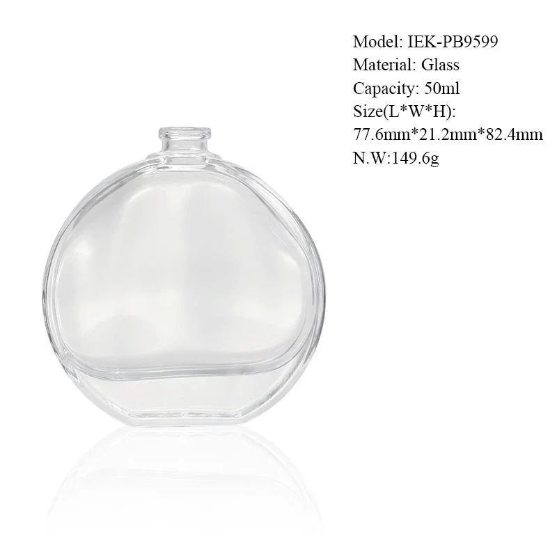 Luxury Frosted 30ml 60ml Flat Round Perfume Glass Bottle