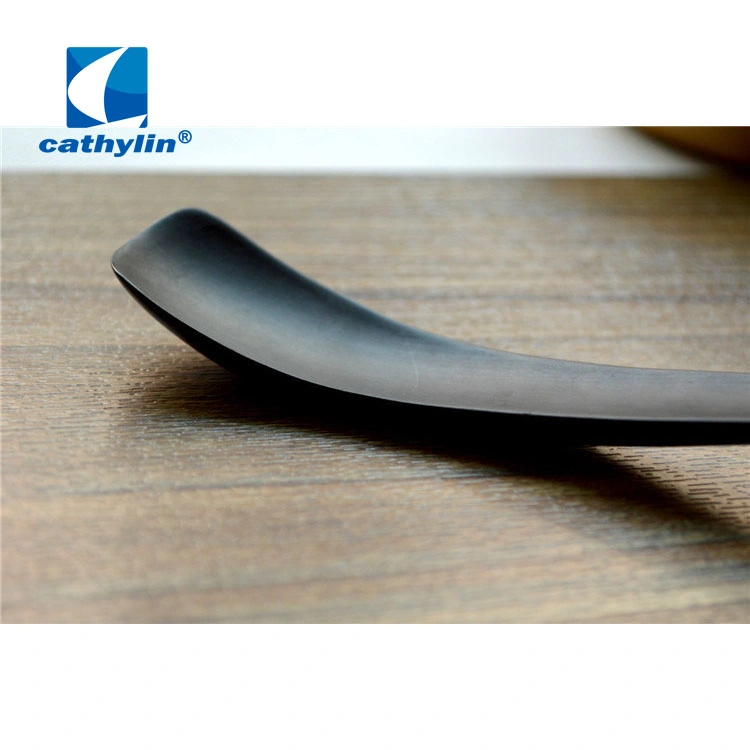 New Products Eco-Friendly Zakka Style Unique Black Color Natural Wooden Disposable Cake Spoon